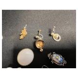 Large Lot of Assorted Vintage Costume SINGLE Earrings