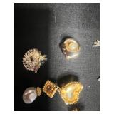 Large Lot of Assorted Vintage Costume SINGLE Earrings