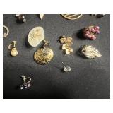 Large Lot of SINGLE Costume Assorted Earrings & Eyeglass Holder Chain