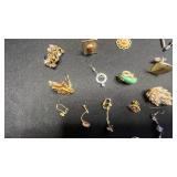 Large Vintage Costume Jewelry Collection of SINGLE Earrings
