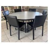 K - Stylish Round Dining Table with 6 Maria Yee Chairs