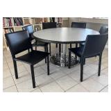 K - Stylish Round Dining Table with 6 Maria Yee Chairs