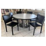 K - Stylish Round Dining Table with 6 Maria Yee Chairs