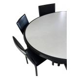 K - Stylish Round Dining Table with 6 Maria Yee Chairs