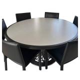 K - Stylish Round Dining Table with 6 Maria Yee Chairs
