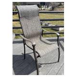 BY - Glass Top Patio Table with Six Chairs & Umbrella