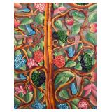 LR - Vintage Metal Wall Art - Tree with Birds & Fruit - Tree of Abundance/Tree of Life