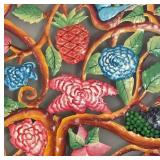LR - Vintage Metal Wall Art - Tree with Birds & Fruit - Tree of Abundance/Tree of Life