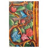 LR - Vintage Metal Wall Art - Tree with Birds & Fruit - Tree of Abundance/Tree of Life