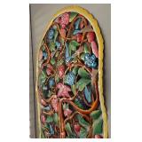 LR - Vintage Metal Wall Art - Tree with Birds & Fruit - Tree of Abundance/Tree of Life