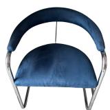 DR - Pair of Vintage Thonet Anton Lorenz Cantilevered Chrome Armchairs