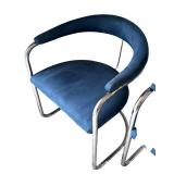 DR - Pair of Vintage Thonet Anton Lorenz Cantilevered Chrome Armchairs