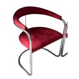 DR - Pair of Vintage Thonet Anton Lorenz Cantilevered Chrome Armchairs