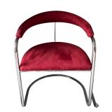 DR - Pair of Vintage Thonet Anton Lorenz Cantilevered Chrome Armchairs