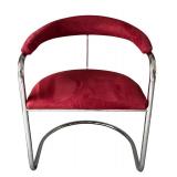 DR - Pair of Vintage Thonet Anton Lorenz Cantilevered Chrome Armchairs