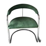 DR - Pair of Vintage Thonet Anton Lorenz Cantilevered Chrome Armchairs