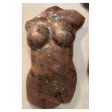 L - Two Artisan Wall Mounted Nude Torso Sculptures