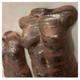 L - Two Artisan Wall Mounted Nude Torso Sculptures