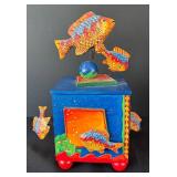 K - Folk Art Fish Sculpture