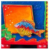 K - Folk Art Fish Sculpture