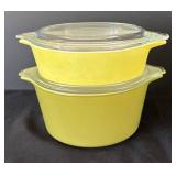 K - Two Vintage Pyrex Casserole Dishes