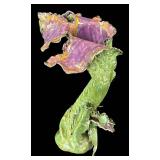 K - Abstract Vase - Green & Purple Glazed Ceramic Sculpture