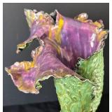 K - Abstract Vase - Green & Purple Glazed Ceramic Sculpture