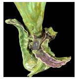 K - Abstract Vase - Green & Purple Glazed Ceramic Sculpture