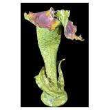 K - Abstract Vase - Green & Purple Glazed Ceramic Sculpture