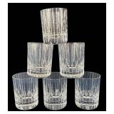 K - Set of Six Baccarat Harmonie Crystal Lowball Glasses