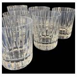 K - Set of Six Baccarat Harmonie Crystal Lowball Glasses
