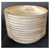 K - Vintage Noritake Rosebud Plates, Bowls and Cremes