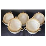 K - Vintage Noritake Rosebud Plates, Bowls and Cremes