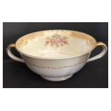 K - Vintage Noritake Rosebud Plates, Bowls and Cremes