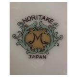 K - Vintage Noritake Rosebud Covered Serving Bowl, Creamer Pitcher & Sugar Dish