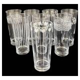 K - Eight Mikasa Cheers Highball Glasses