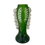 K - Antique Victorian Emerald Green Glass Vase
