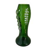 K - Antique Victorian Emerald Green Glass Vase