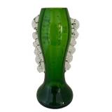 K - Antique Victorian Emerald Green Glass Vase