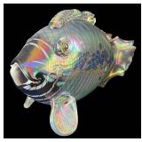 K - Stunning Iridescent Glass Fish David Tate Sculpture