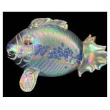 K - Stunning Iridescent Glass Fish David Tate Sculpture