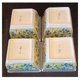 P - Caleca Ceramic Serving Bowl with Four Asian Style Dishes