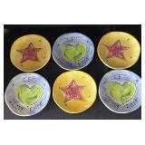 K - Six Inspirational Plates by Julia Junkin