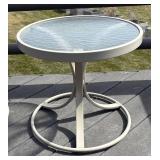 BY - Two Glass-Top Patio Tables