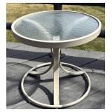 BY - Two Glass-Top Patio Tables