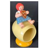 K - Vintage Erzgebirge Napkin Rings - Set of 4 East German Folk-Art Figures