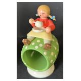 K - Vintage Erzgebirge Napkin Rings - Set of 4 East German Folk-Art Figures