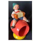 K - Vintage Erzgebirge Napkin Rings - Set of 4 East German Folk-Art Figures