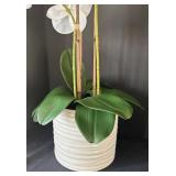 K - Artificial White Orchid Floral Arrangement