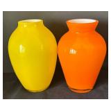 K - Variety of Vibrant Glass Vases